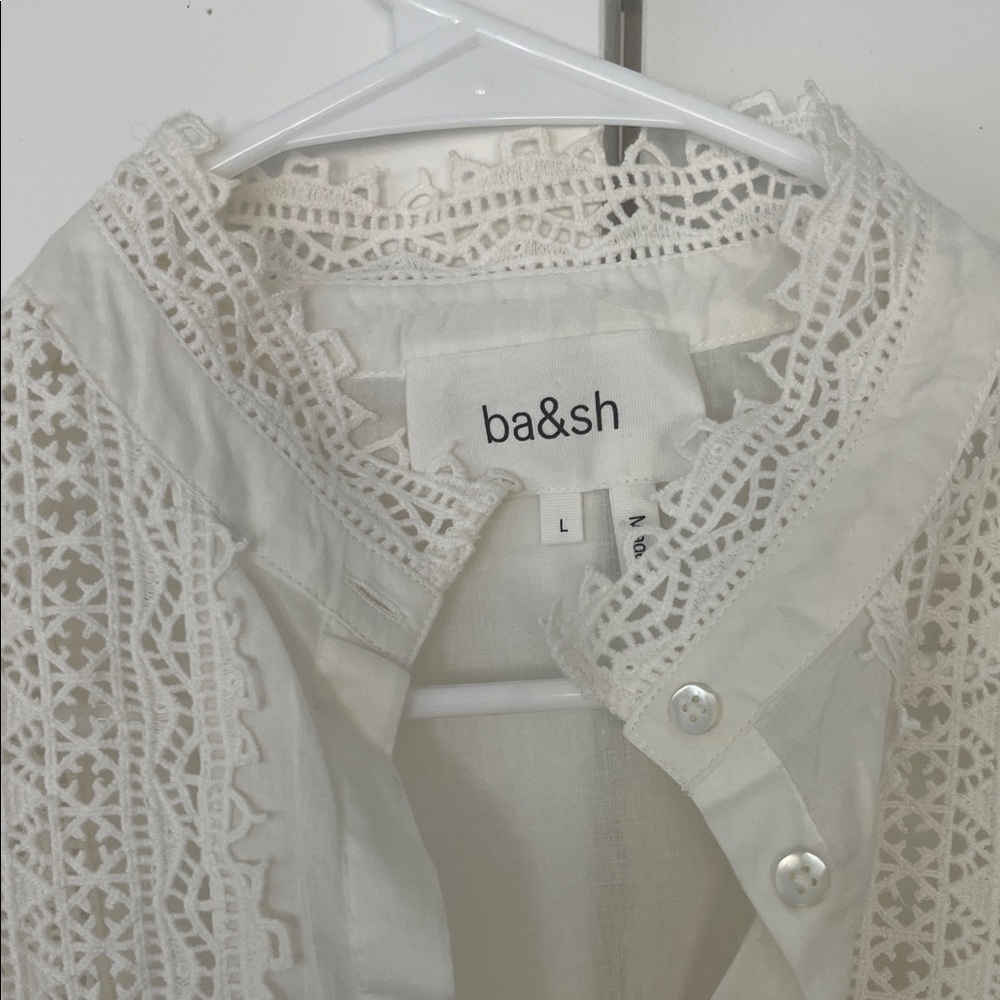 ba&sh Women's Cream Lace Blouse - LARGE NWOT - Picture 2 of 4